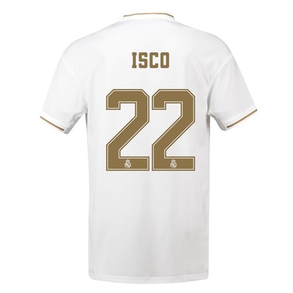 Trikot Real Madrid NO.22 Isco Heim 2019-20 Weiß Fussballtrikots Günstig